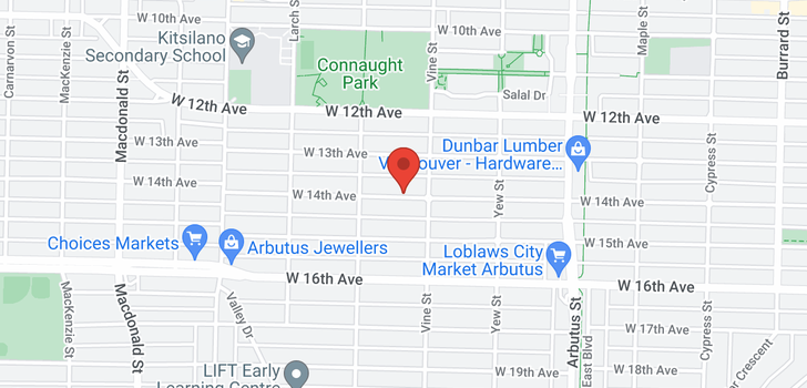 map of 2335 W 14 AVENUE